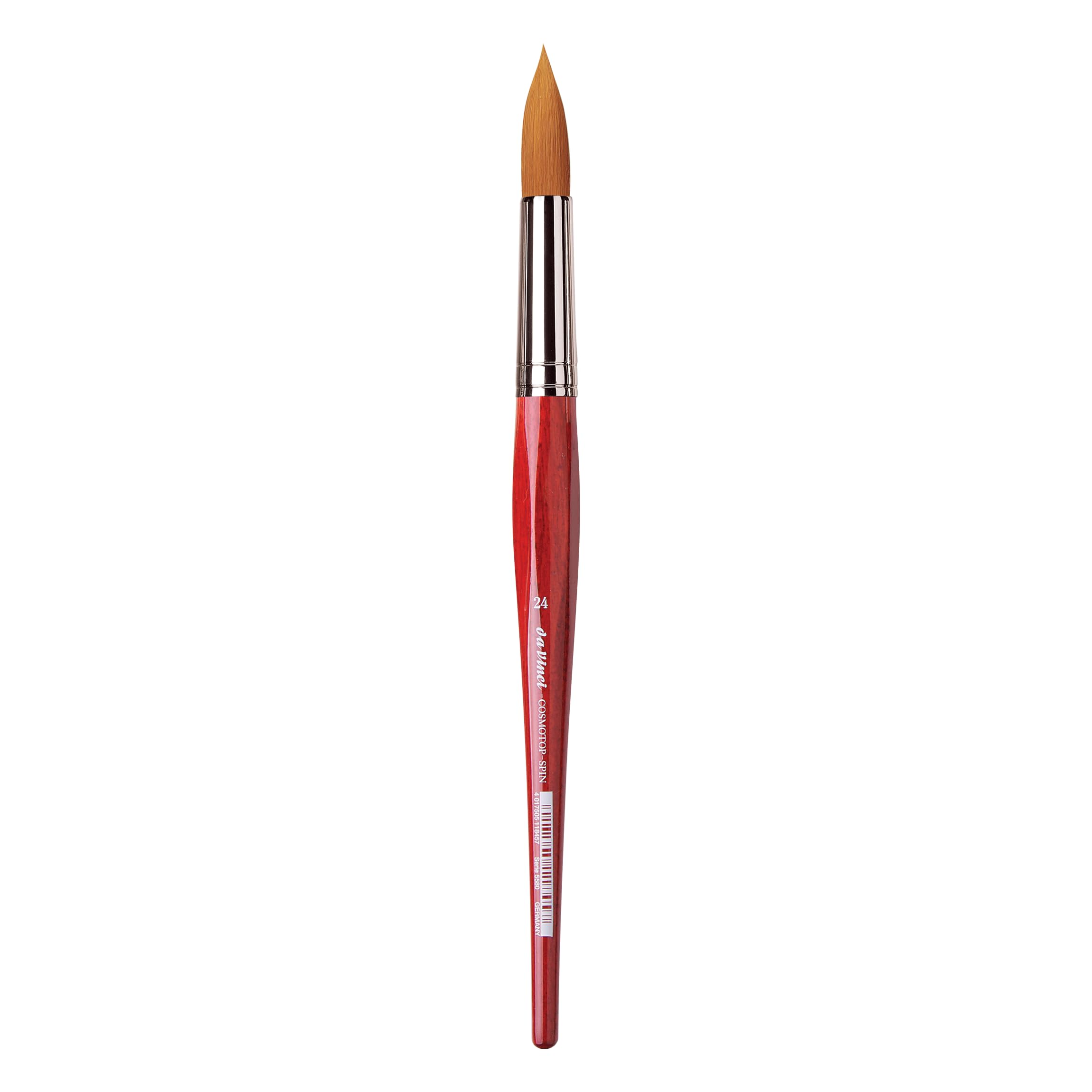 da Vinci Watercolor Series 5580 CosmoTop Spin Paint Brush, Round Synthetic with Red Handle, Size 24 (5580-24)