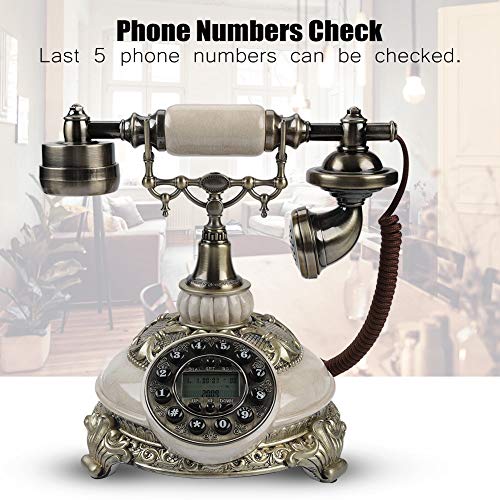 Teléfono vintage con identificación de llamada y disco rotatorio miniatura 3