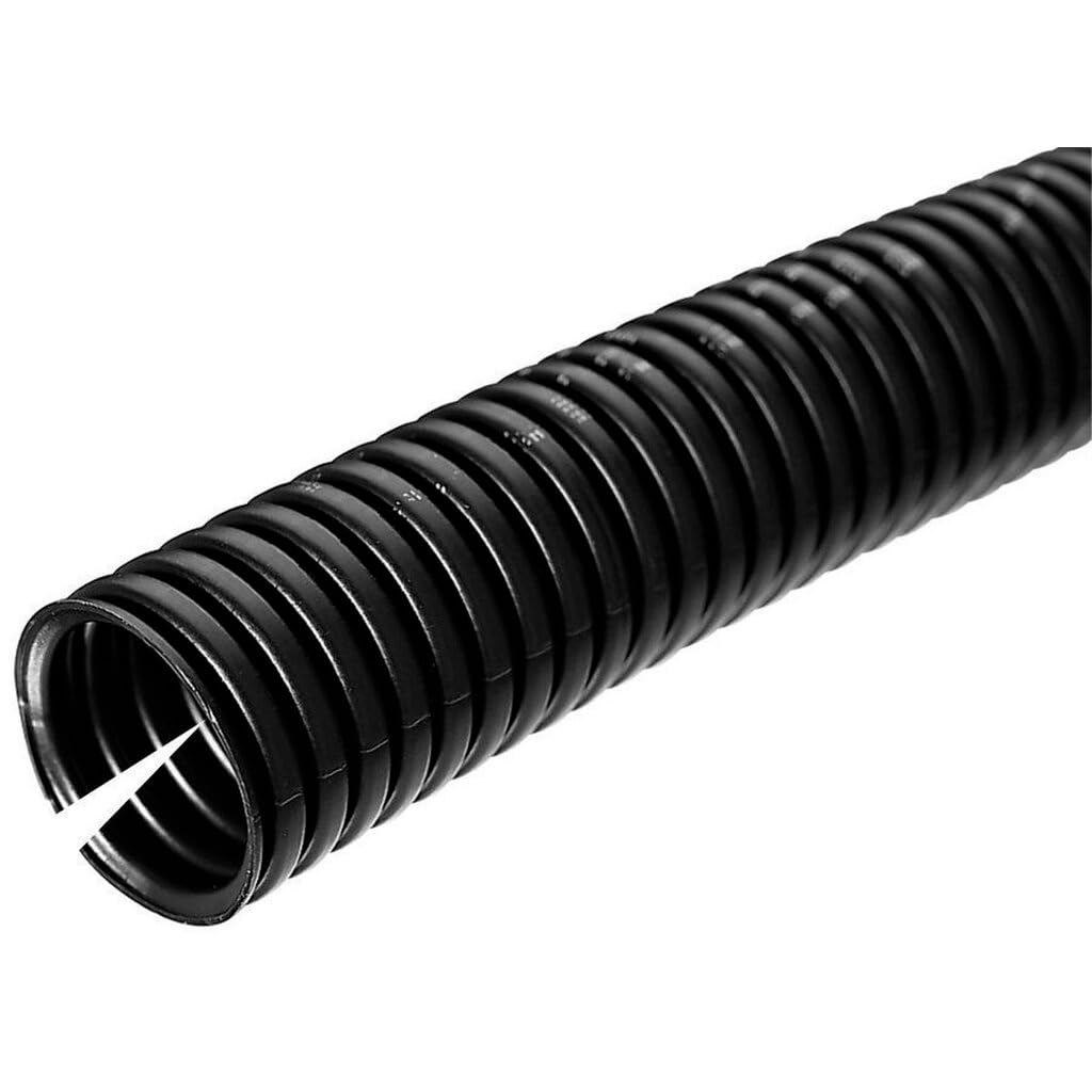 Kalitec - Tubo Corrugado Ranurado NW 4,5 I (10 m), Manguera Abierta, Protector de Martas, Vacío, Protección de Cable AD 7,1 mm, ID 5,0 mm