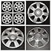 New Wheel Covers Hubcaps Fits 2002-2004 Toyota Camry; 15 Inch; 7 Spoke; Silver Color; Plastic; Set of 4; Standard Leg