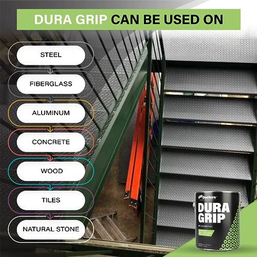 Pintura Antideslizante Dura Grip para Concreto, Madera, Baldosa y Metal – Recubrimiento Antideslizante para Piso, Terrazas y Rampas – Galón (Azul Seguridad) miniatura 4