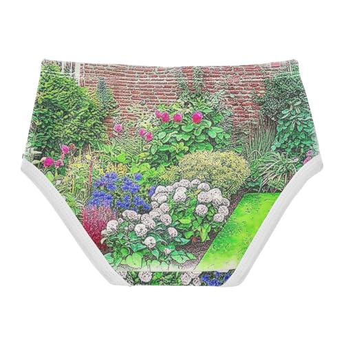 Girls Underwear Toddlers 2t Cotton Panties Little Girl Florals Briefs Undies Kids Vibrant Garden Blooming Flowers2