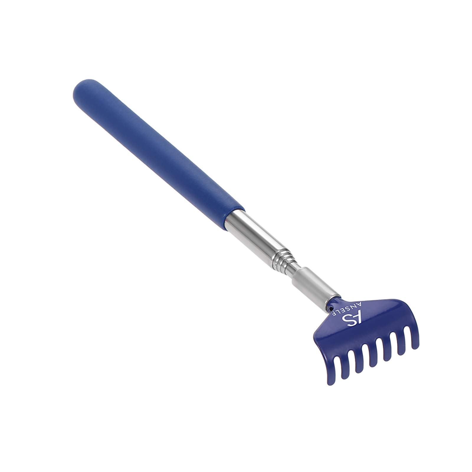 Pepisky Back Scratcher Massager Metal Compact Extendable 5 Section 20-68cm Blue
