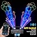 DJ Laser Light with App Control, 3D Animation Stage Laser Machine Projector, Support Custom Drawing, Text Playback, Personalized Program, DMX Music Sound & Remote Laser for Party, Disco, Club, Bar