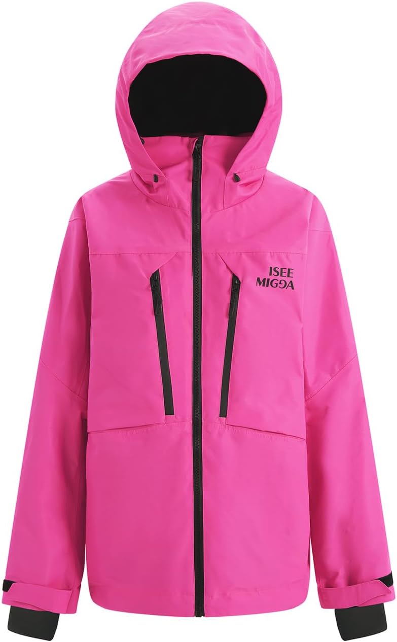 Women Ski Jacket Waterproof Skiing Outfit Hoodie Snowboarding Jacket Coat Insulated Warm Snow Suit