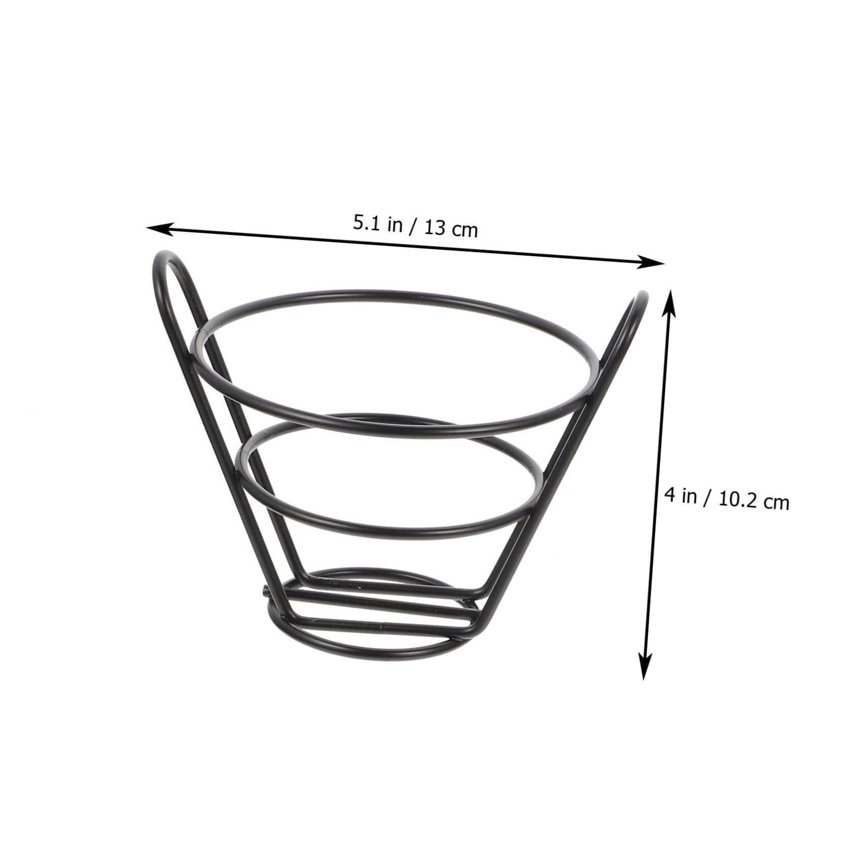 AUTSUPPL 2pcs Iron Chip Basket French Fries Basket Snack Basket Oval Tray Restaurant Snack Dish Hot Dog Basket Burger Basket Snack Serving Bowl Fried Chicken Basket Chicken Hot Dogs Black