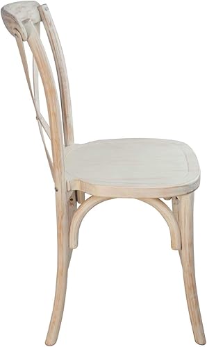 Miniatura 5 de BizChair Paquete de 2 sillas Lime Wash X-Back Lavado de lima,Madera flotante oscura,Natural oscuro,Driftwood,Grano blanco
