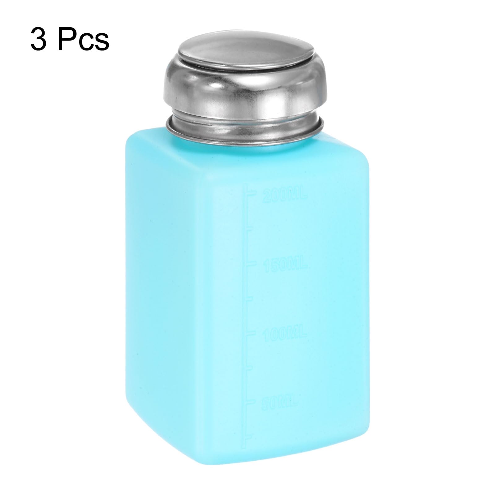 QUARKZMAN 3pz Distributore Alcol Solvente 200ml Bottiglia Pompa a Pressione, Blu