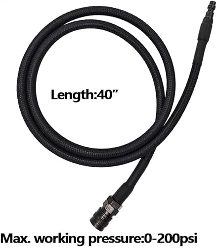 Miniatura 5 de HPA Paintball Air SLP FLEX Hose Remote Line,Lower Pressure Co2 Hose with US Foster Coupler,1/8" Industrial Interchange