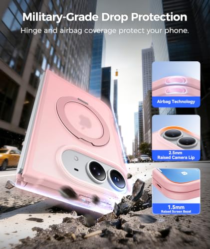 Image of FNTCASE for Phone Ultra /Phone fold Case with 360 Spin Magnetic Stand Pink