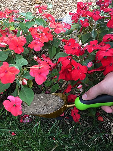 Garden Guru Super Strong Garden Scoop Trowel Shovel Transplanter - Titanium Coated Stainless Steel - Rust Resistant - Ergonomic Grip - Perfect Hand Shovel For Gardening Transplanting And Digging #TOP3