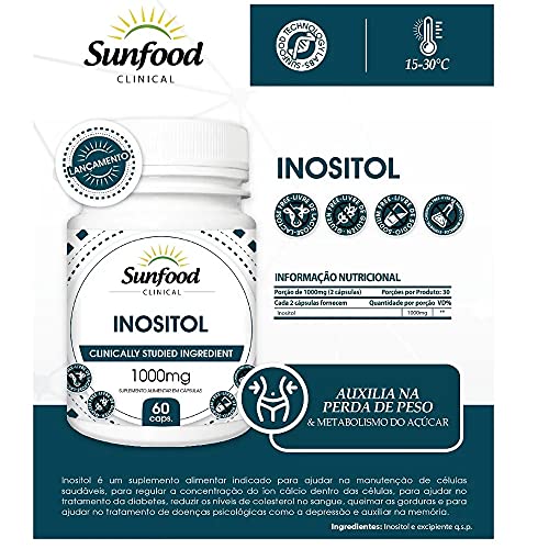 Inositol 1000 mg 60 Cáps. Sunfood