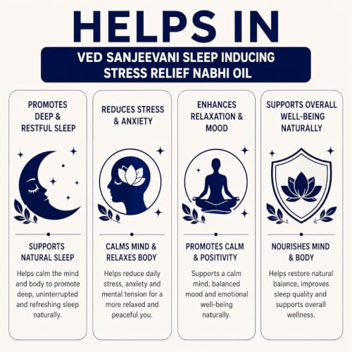 Image of Ved Sanjeevani, Sleep-Inducing Stress Relief Nabhi Oil | For Relaxation & Sleep Quality | With Herbal Aromatherapy (10 ml)
