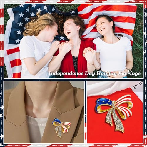 Image of American Flag Pin Patriotic Enamel Brooch USA 250th Birthday 250 Years Anniversary 4th of July Independence Day Accessories Celebration Gift