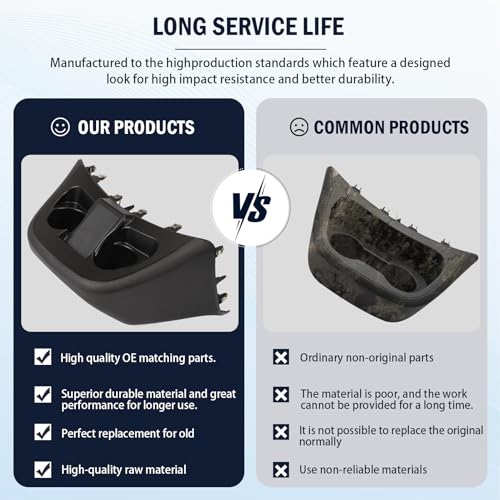 Fraylis Schwarz Getränkehalter kompatibel mit Me-rce-s-B Vito W447 2016-2020 Getränkehalter für das Auto zentrale Steuerwerkzeug