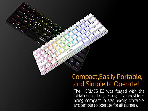 Image of GAMDIAS 60% RGB Mechanical Gaming Keyboard with Blue Switch, RGB Backlit Mini Wired Keyboard with Blue Switches, Fully Programmable 61 Keys Compact Keyboard for Windows Laptop PC