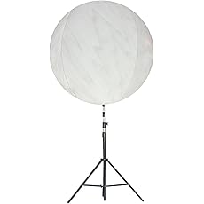 LED Inflatable Balloon Stand, 1.5m/4.9ft LED White Lighting Inflatable Display Balloon with Tripod Stand for Wedding Advertising Event Birthday Party Decoration