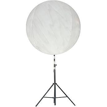 LED Inflatable Balloon Stand, 1.5m/4.9ft LED White Lighting Inflatable Display Balloon with Tripod Stand for Wedding Advertising Event Birthday Party Decoration