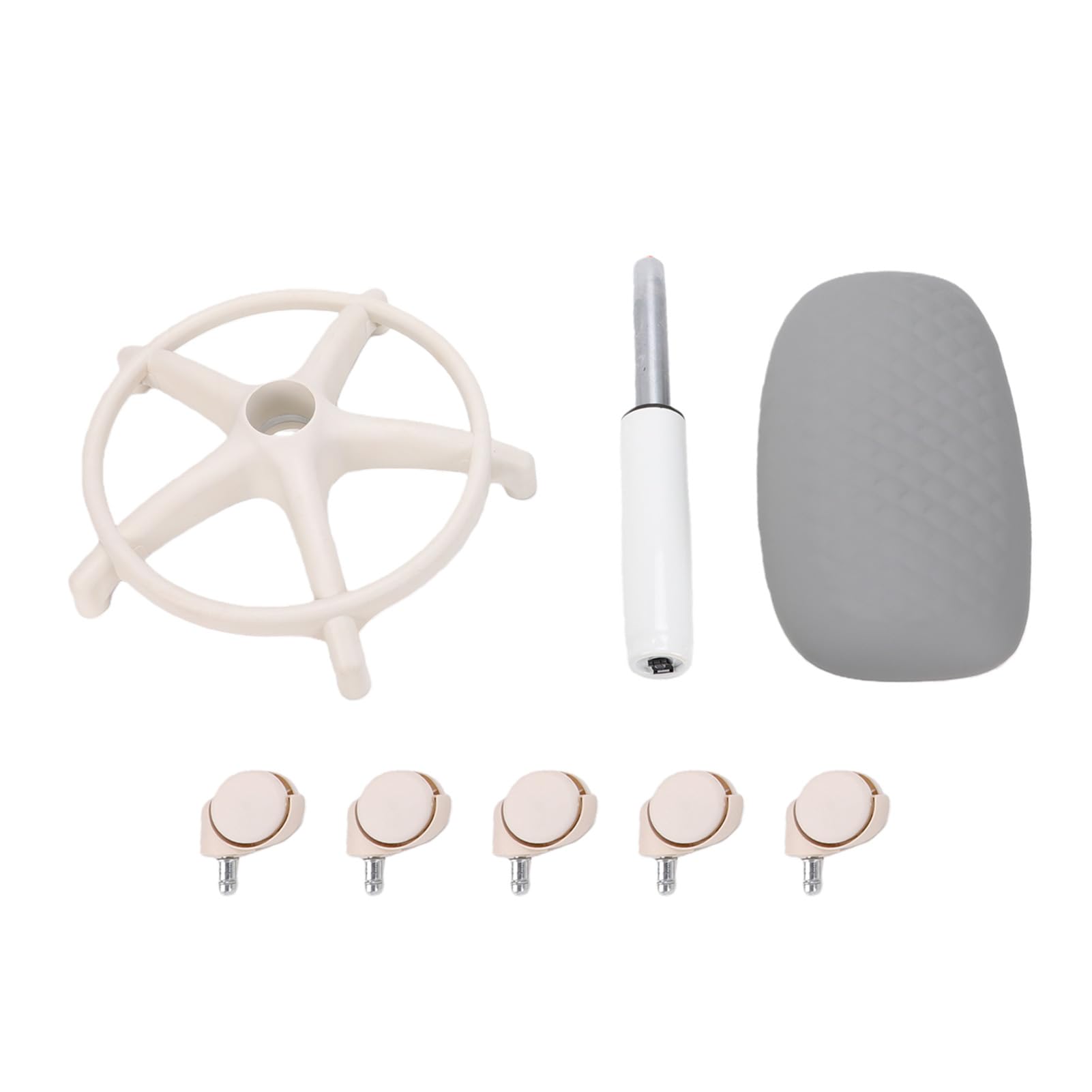 Luocute Höhenverstellbarer Rollhocker mit Fußstütze, um 360 Grad Drehbarer Salonhocker mit 5 Glatten Rollen und Wasserdichtem PU-Leder für Maniküre, Pediküre und Nagelstudio