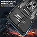 Asuwish Phone Case for Oppo Reno 7 Lite 5G / Reno8 Lite/Reno 7Z with Tempered Glass Screen Protector and Slide Camera Cover Magnetica Ring Holder Kickstand Reno7 7Lite 8Lite 7 Z Women Men Black