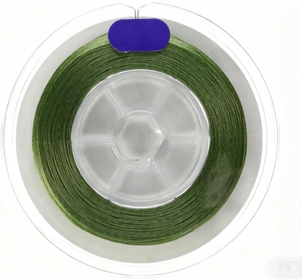 Green Braided Fishing Line, Ice Fishing Line on Clear Spool