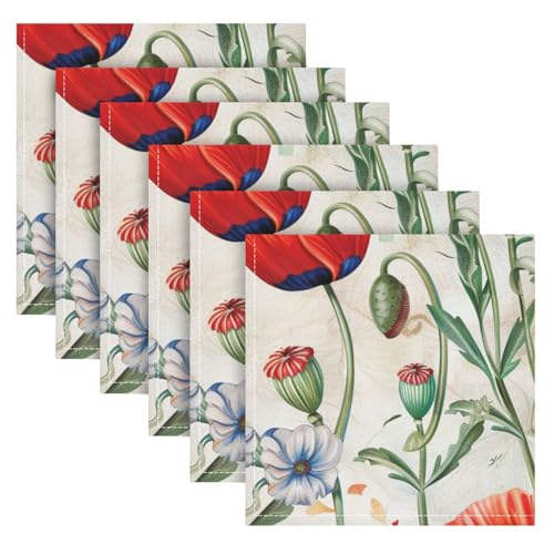 Servilletas de Tela ALAZA Multicolor Cuadradas 20x20 Pulgadas Set x4 miniatura 2
