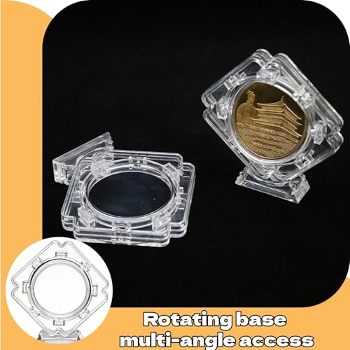 2 unidades estuche para monedas transparente plástico miniatura 4