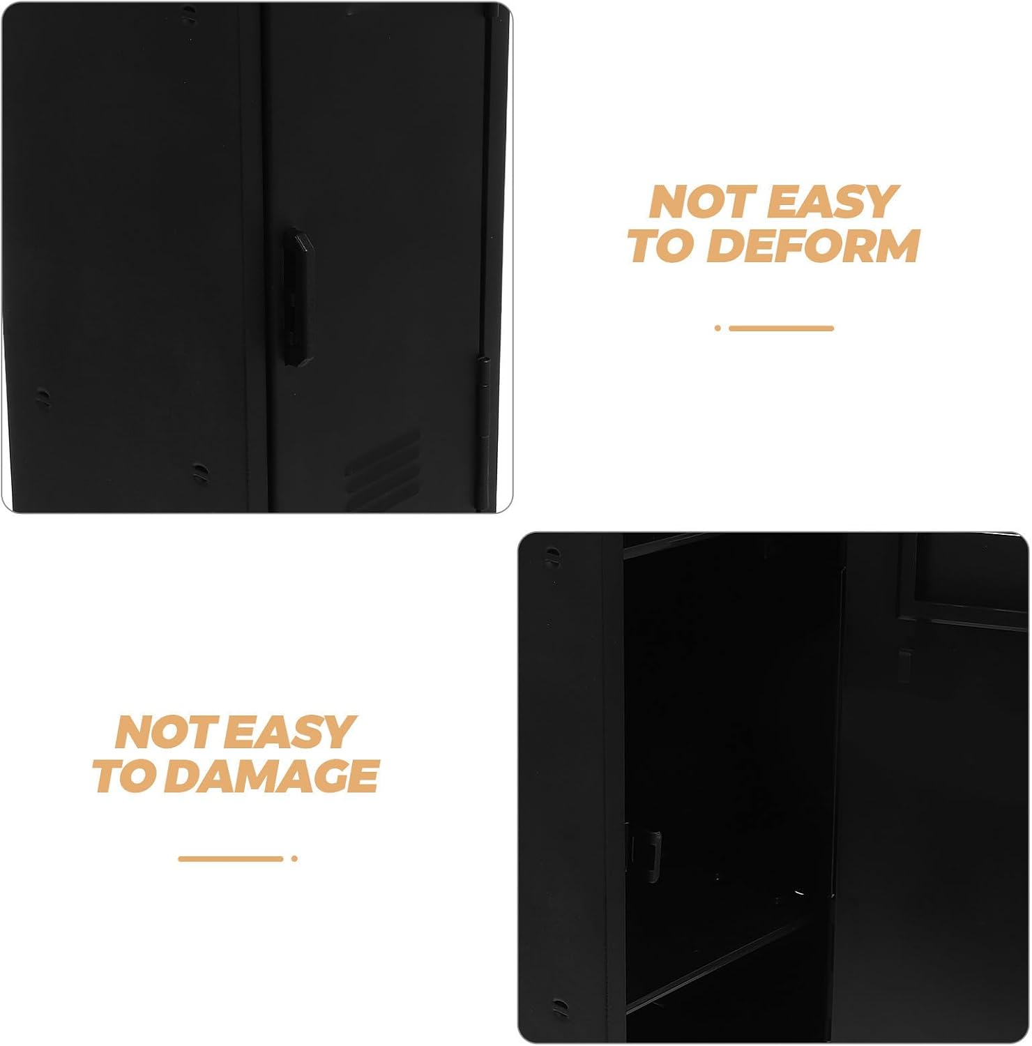 Lockable Metal Desktop Storage Cabinet for Secure Office Use Black image 4