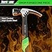 HURRICANE 20 oz Claw Hammer with Magnetic Nail Holder, Straight Rip Claw Hammer with Shock-Absorbing Handle, Heavy Duty One-piece Forged Hammer