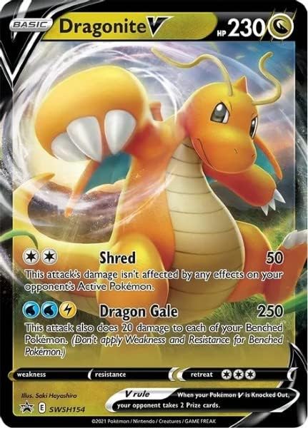 Pokemon - Dragonite V SWSH154 - Black Star Promo - Holofoil Card