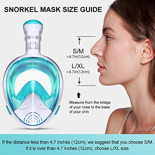 image for STRENTER Full Face Snorkel Mask Foldable Panoramic View Snorkeling Mas