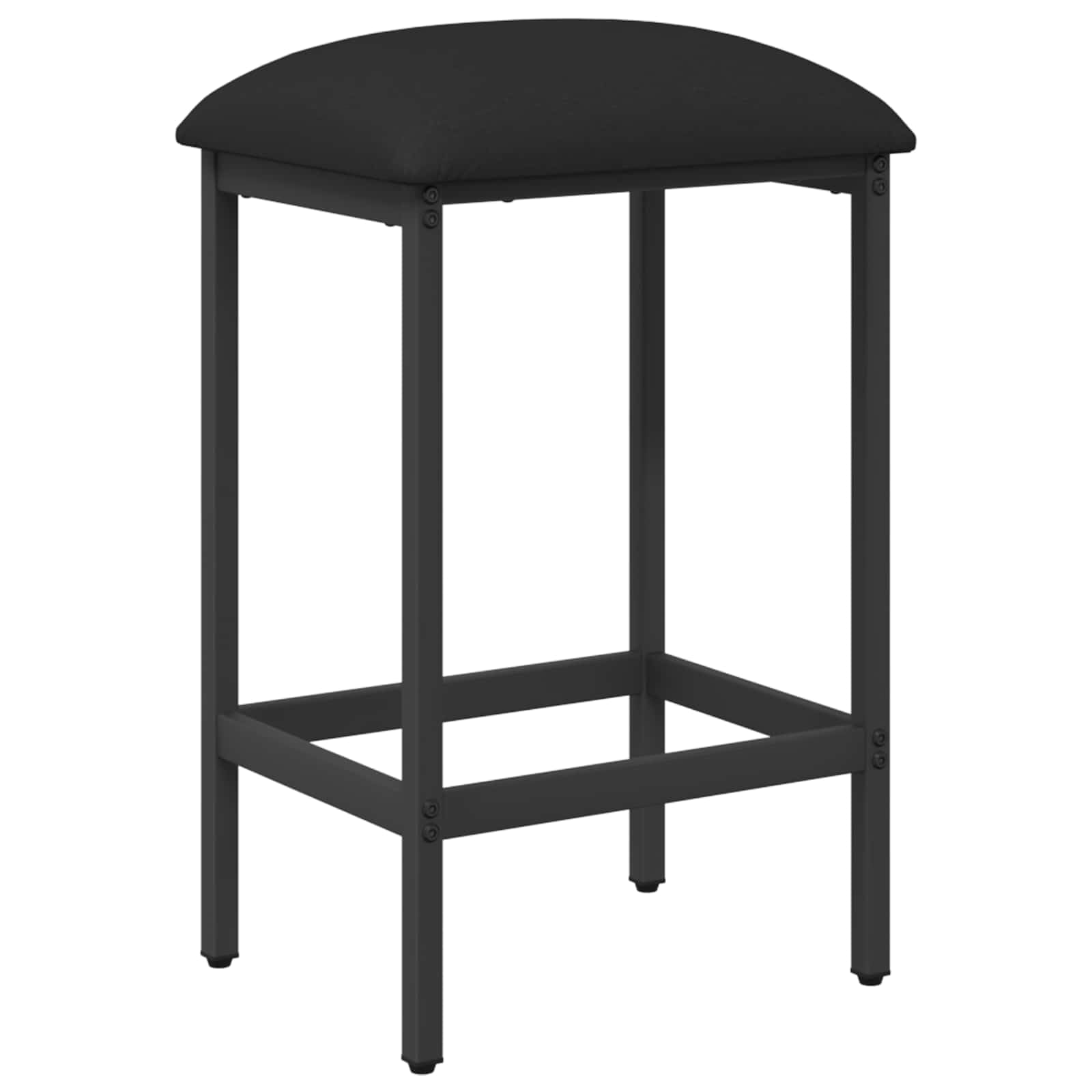 vidaXL Sgabello da bar Nero 40 x 32 x 74 cm Legno ingegnerizzato, Sgabello da Bar Moderno, Regolabile, in Tessuto, Acciaio Zincato, Design Minimalista, Funzionale, per Soggiorno