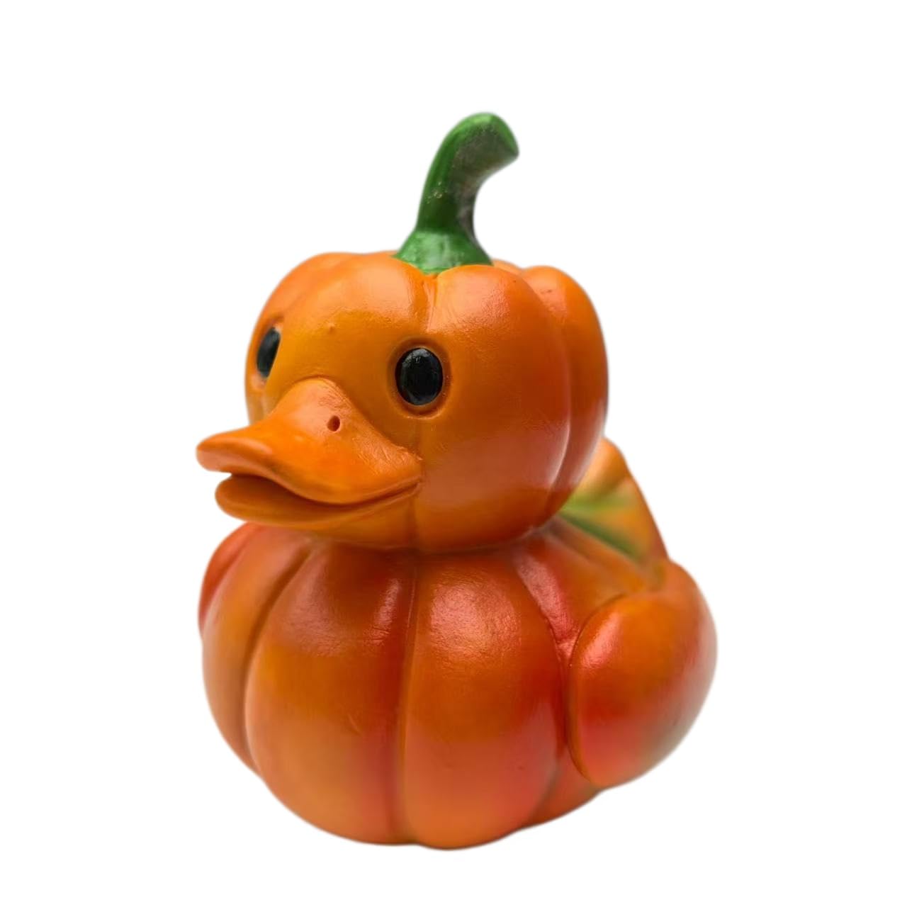 Huolimxun Vegetable Duck Resin Statue - Quirky Wooden Animal Statue, Cute Desktop Decor For Home And Office(Pumpkins)