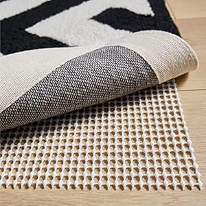 The Original Gorilla Grip Extra Strong Rug Pad Gripper, Thick, Slip and Skid Resistant Pads for Hard Floors Under Carpet Mat Cushion and Hardwood Floor Protection 2×3 FT