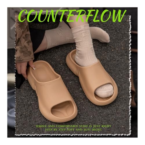 Bath Slippers Men's and Women's Indoor and Outdoor Comfortable Bathroom Slippers for Showering and Indoor use(Brown,11)2