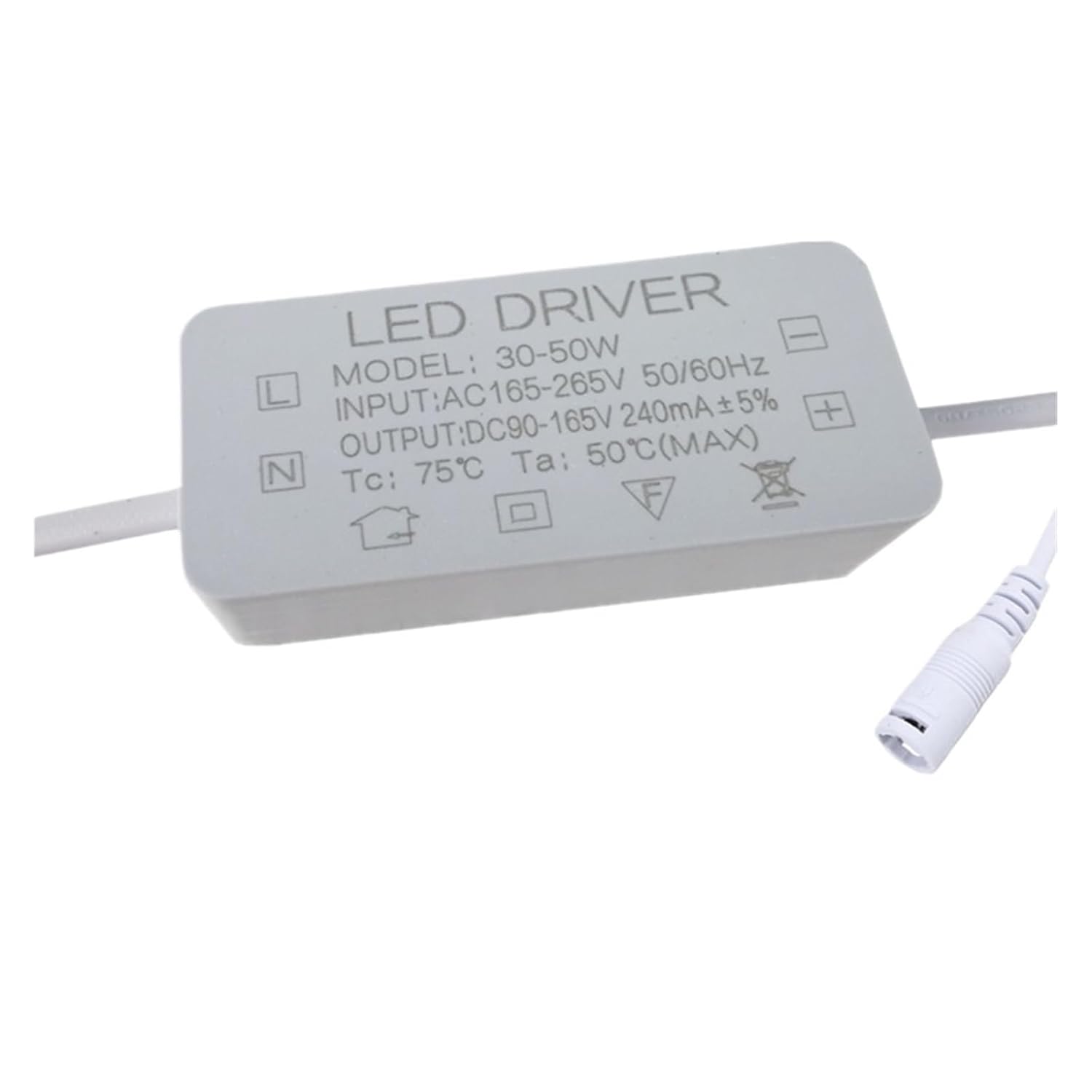 LEDパワードライバースナップオンメス定電流変圧器 24W36W48W60W(30-50w)