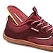 JUJIAOSO Unisex Wide Barefoot Shoes for Men Women Outdoor | Zero Drop | Wide Width Fashion Sneaker Minimalist Walking Shoes(Wine red,Women 12/Men 11)
