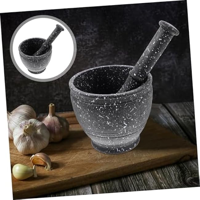 Garlic Pestle Manual Masher Creative Granite Pattern Seasoning Tool for Kitchen Use for Crushing Garlic Spices and Nuts and Stylish Design