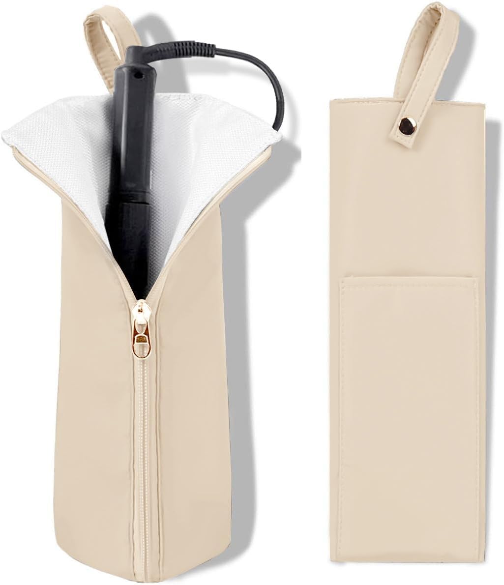 Easy-U Hot Iron Holder & Mat, Heat Resistant Travel Bag for Curling Iron, Flat Iron - Hair Tool Organizer for Home, Travel