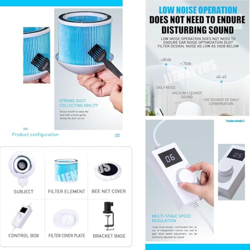 Nail Dust Collector potente para manicura profesional miniatura 6