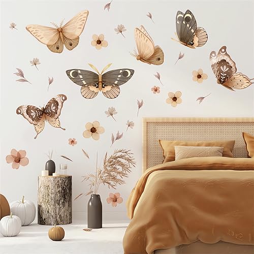 Vinilo decorativo sacinora mariposa y flores grande miniatura 1