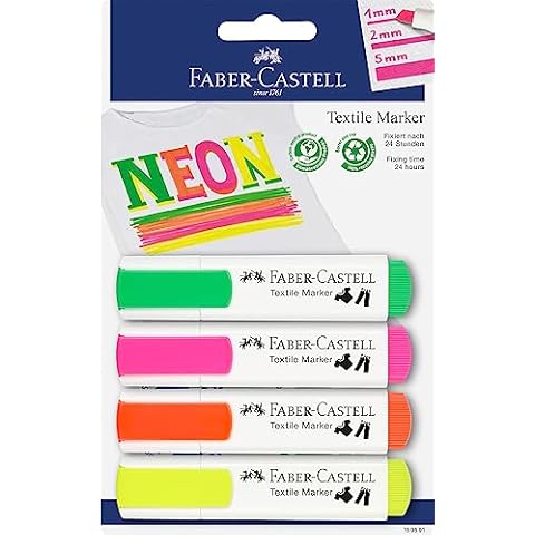 Faber-Castell Neon Textile Marker Set Cover