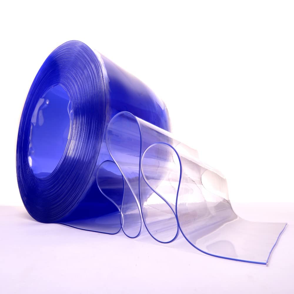 PVC Strip 10m - Clear PVC 300mm Wide x 3mm Thick x 10m Long Standard Grade For Ambient Temperature Applications +50°c to -15°c. Curtain Roll For Door. Fantastic For Energy Saving