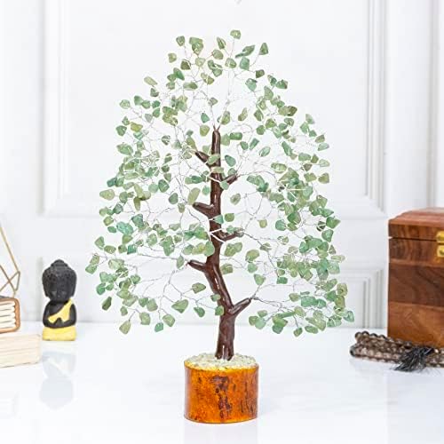 Green Jade Crystals Tree of Life Decor for Shelf Healing Crystals Spiritual Gift Sage Green Office & Room Decor House Warming Gifts New Home Decor Feng Shui Birthday Gifts for Women & Men - Image 9