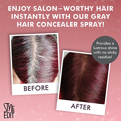 Root Touch Up Spray For Auburn Red Hair By Style Edit | Cover Up Hair Color Spray For Gray Hair Coverage | Root Concealer For Auburn Red Hair | Temporary Auburn Red Hair Dye Spray | 0.75 Oz. Travel Size Spray #TOP2