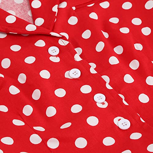 Image of 1950s Dresses for Women Vintage Rockabilly Retro Short Sleeve Tie Midi Dress Cocktail Party Evening Prom Gown