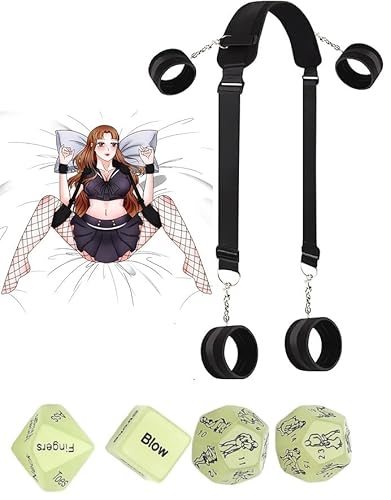 BDSM Restraints Bondage Thigh Sling - Bed Restraints Sex Bondage Kit, Adjustable Leg Straps & Handcuffs for SM Adult Couples Game Play, Beginner Item Tie Set Sex Rope Sweater 14Oc