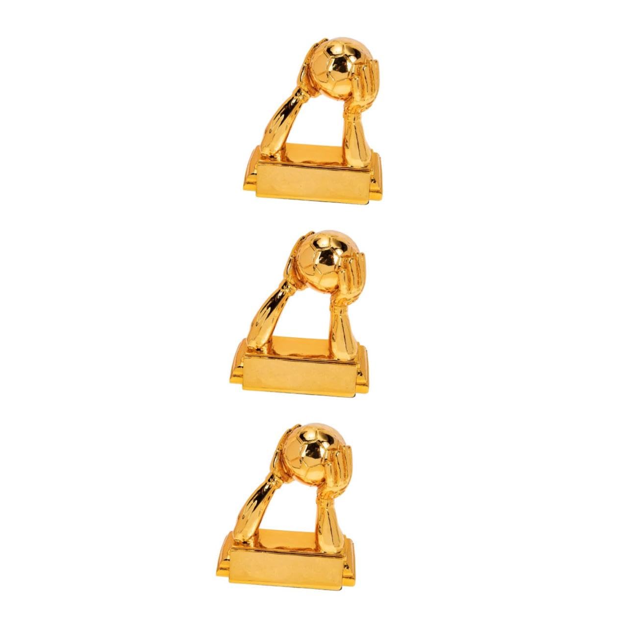 BESTonZON Fußball Trophäe Resin Goldene Handschuh Auszeichnung Vielseitige Dekoration für Fußballwettbewerbe für Fans und Sammler Hochwertige Verarbeitung und Ansprechendes Design