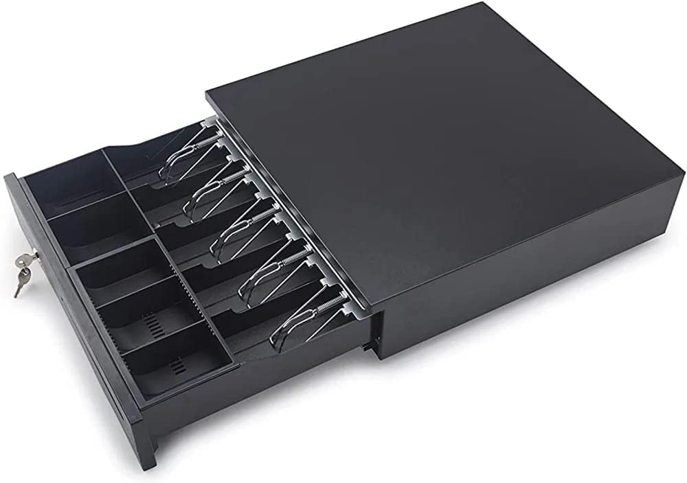 Dotpot Smart Cash Drawer Metal, for Point of Sale (POS) System, 5 cash/5 Coin, Cash Drawer (42 cm x 40.5 cm x 10 cm) (Black) (B0CVL3QH9R) Amazon Price History, Amazon Price Tracker