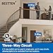 BESTTEN 10 Pack 3-Way Decorator Light Switch, 15A 120/277V, Single Pole or Three Way, Rocker Paddle Wall Switch, On/Off Rocker Interrupter, UL Listed, White